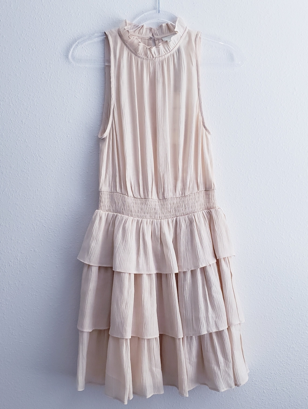 Pinch Tier Ruffle Halter Mini Dress - Picture 2 of 9
